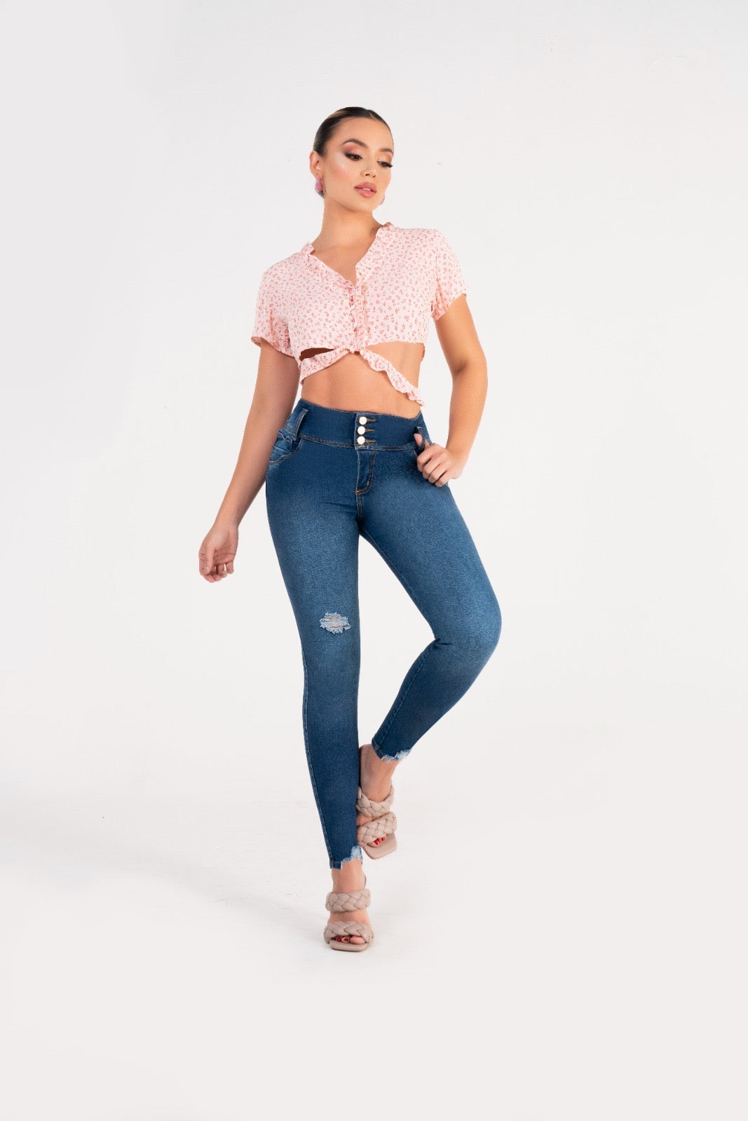COLOMBIAN JEANS IN YOU 1833, 3 BUTTON SKINNY