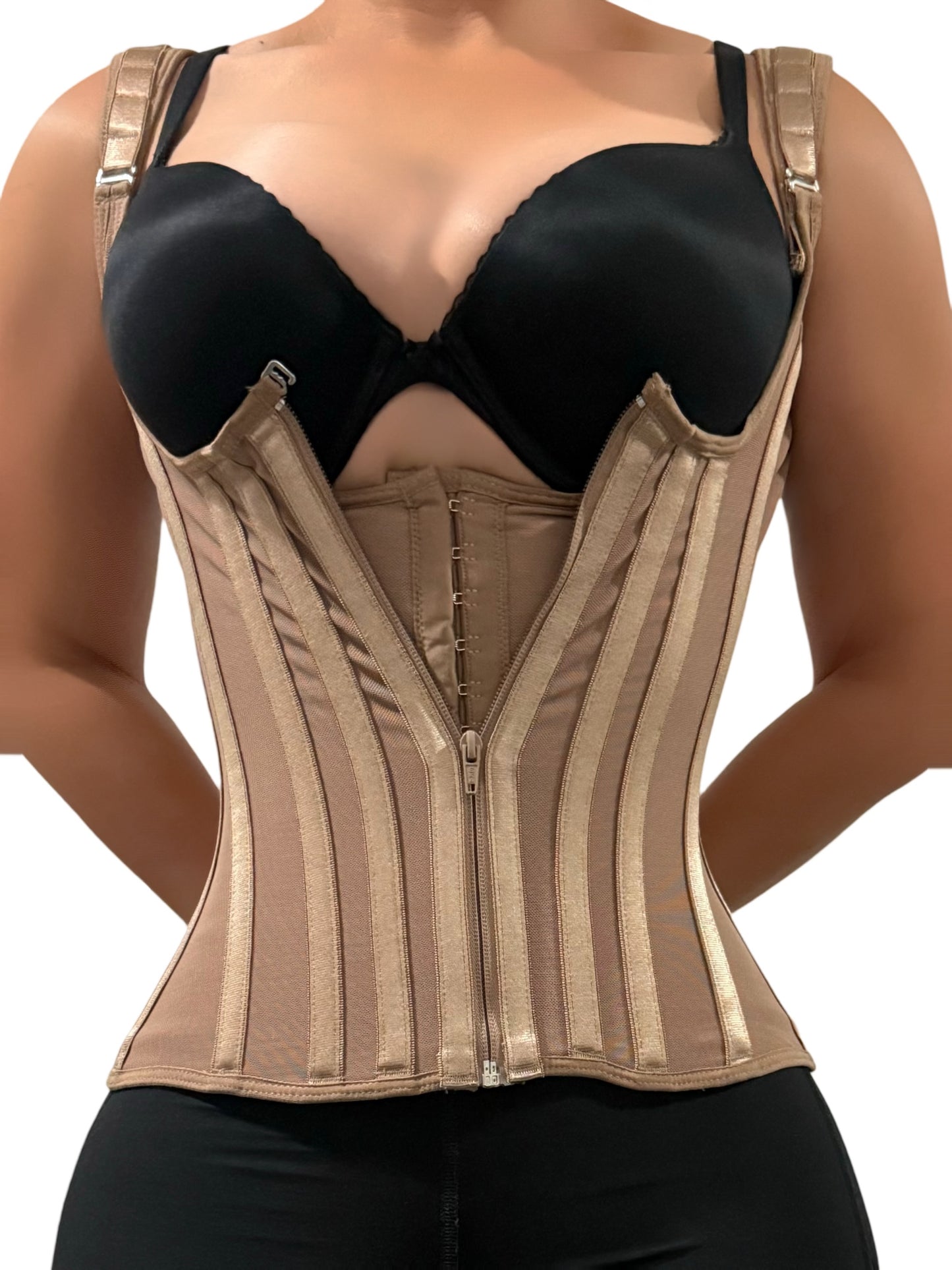 SHAPER VEST GIRDLE WITH ZIPPER, RODS AND HOOKS FOR WOMEN. REF: 10020-18V