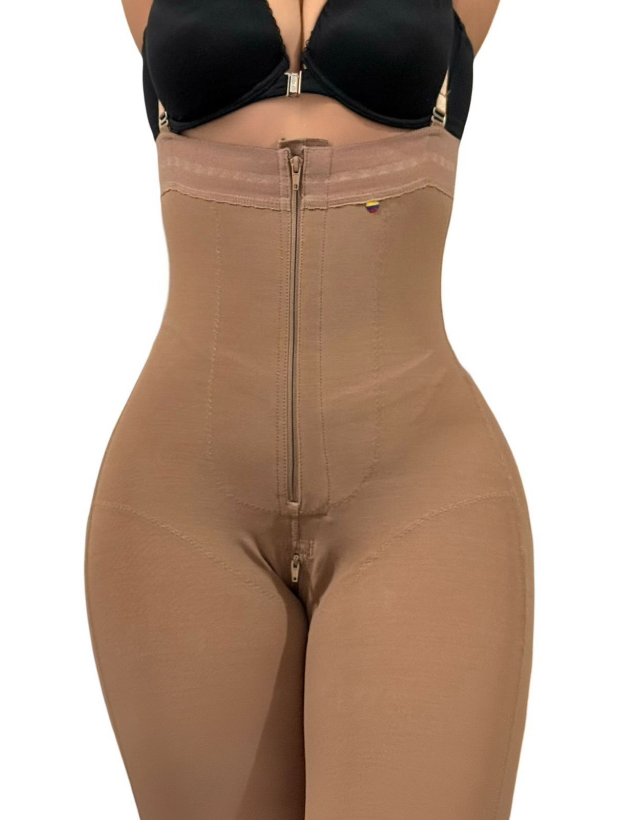 GIRDLE BODYSUIT STRAPLESS WIHT ZIPPER AND ZIPPER CROTCH