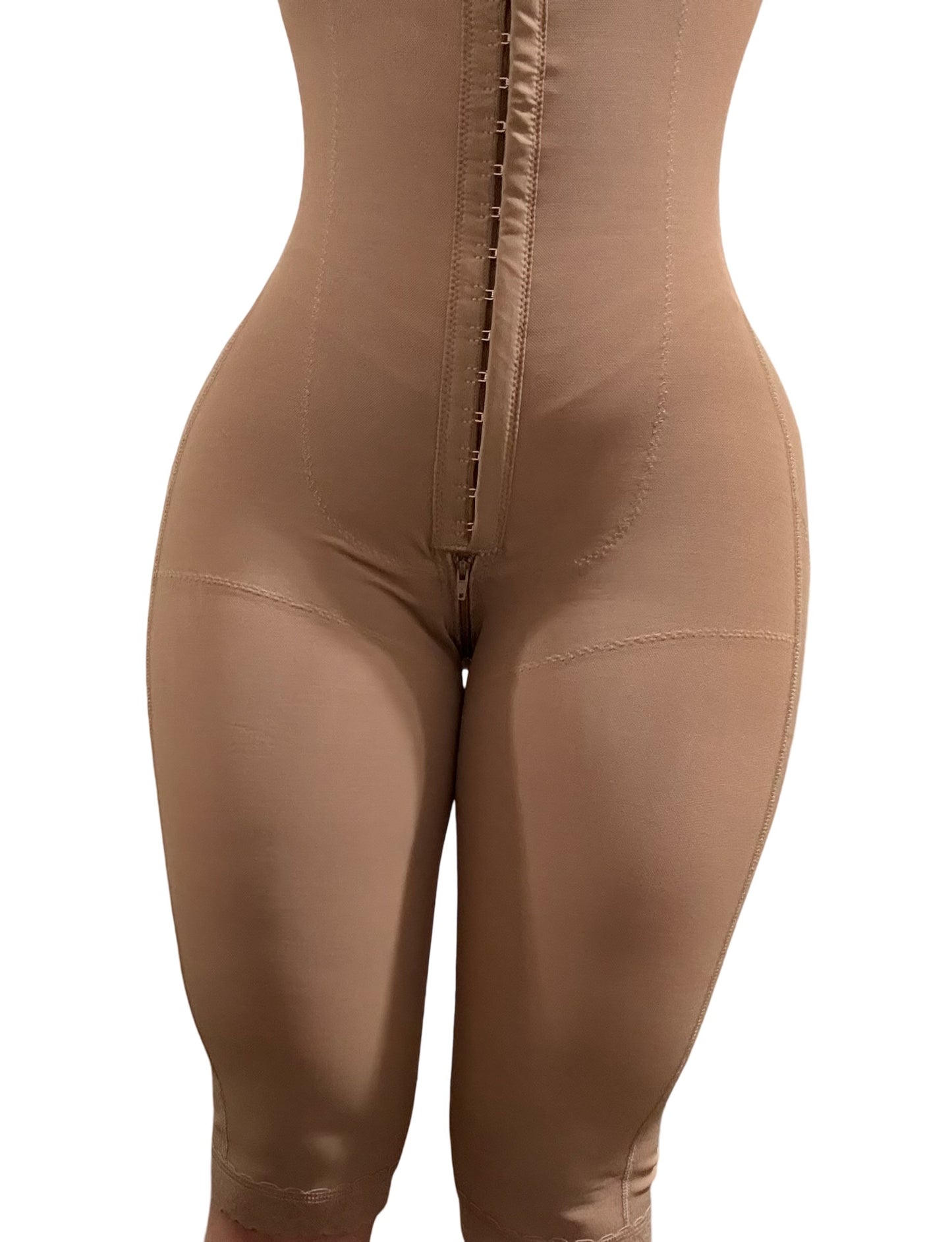 Faja Silueta Total Pierna Larga – Moldeo Firme Post-Partum y Post-Quirúrgica con Triple Broche