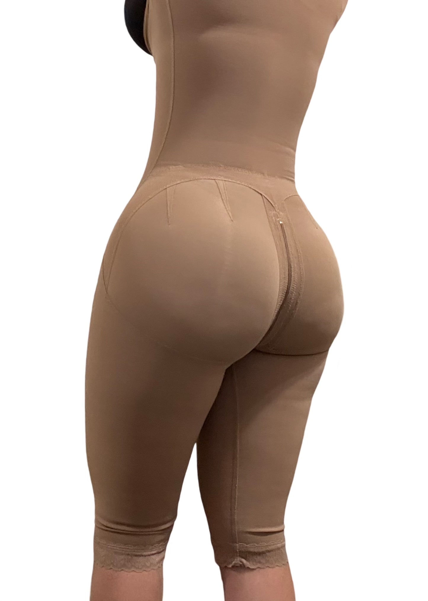 Faja Silueta Total Pierna Larga – Moldeo Firme Post-Partum y Post-Quirúrgica con Triple Broche