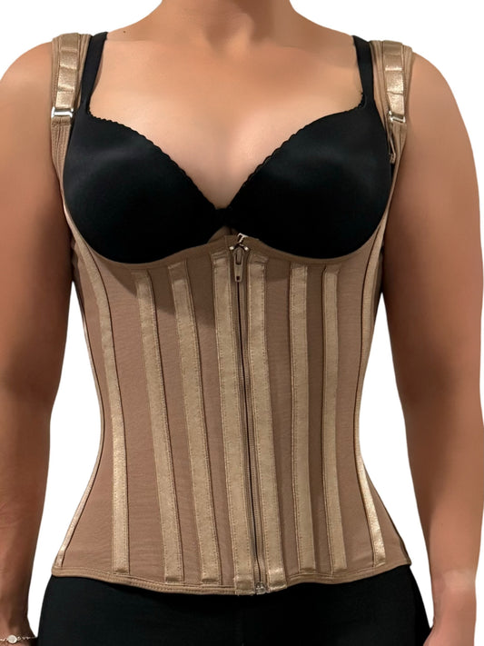 SHAPER VEST GIRDLE WITH ZIPPER, RODS AND HOOKS FOR WOMEN. REF: 10020-18V