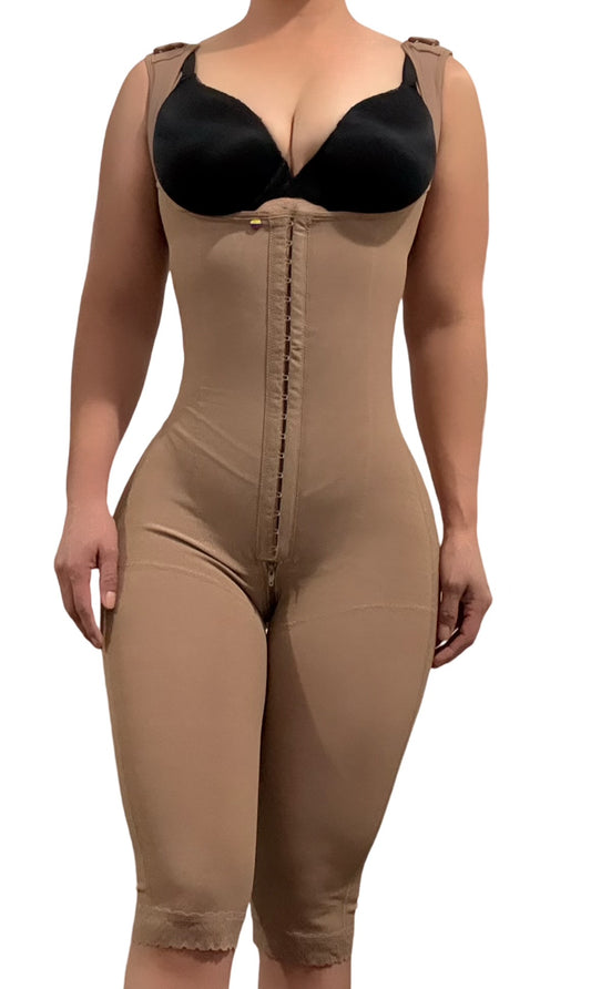 Faja Silueta Total Pierna Larga – Moldeo Firme Post-Partum y Post-Quirúrgica con Triple Broche